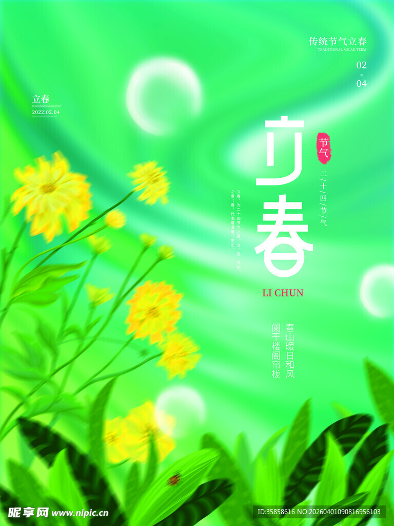 春日清新花卉绿意画面