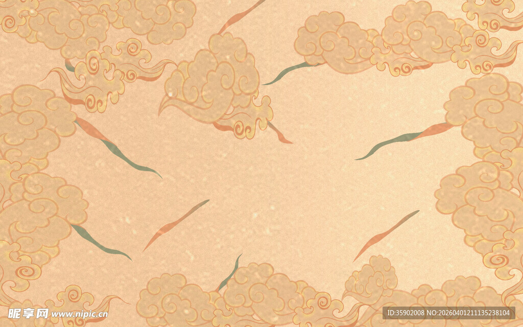 古风云纹图案背景