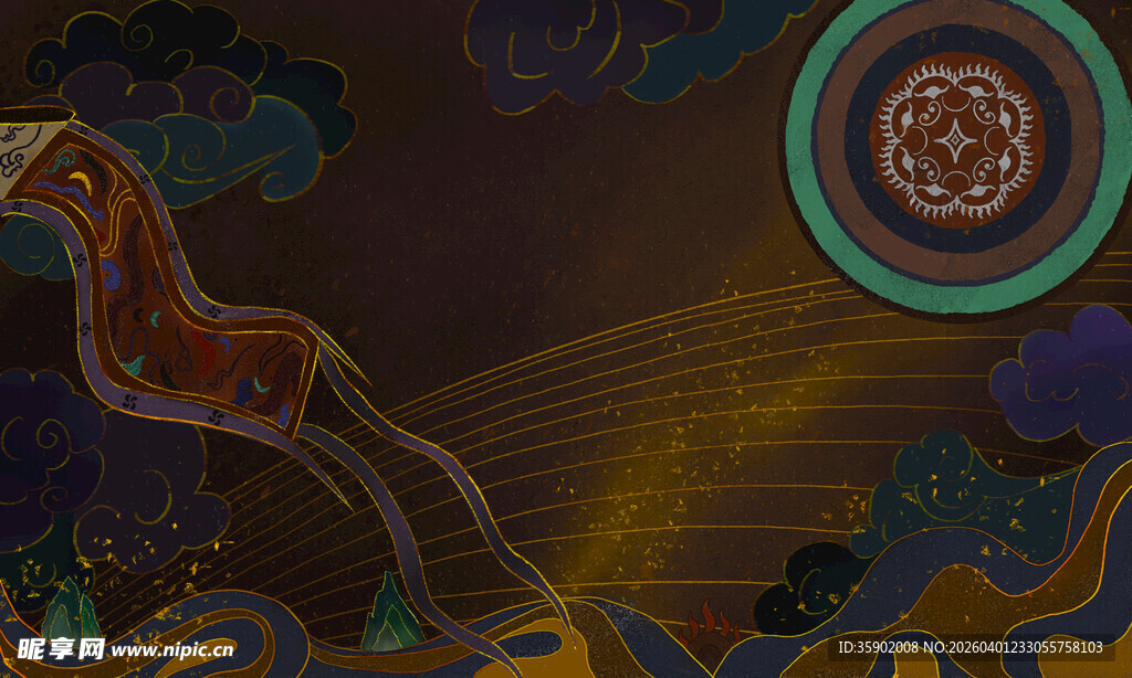 奇幻骏马于神秘星空驰骋