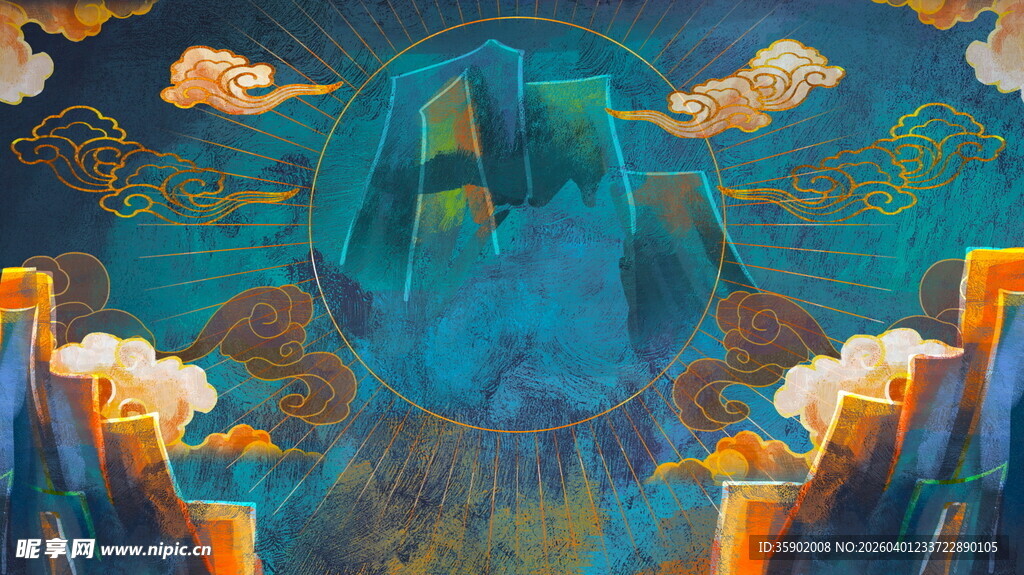 奇幻云雾中的神秘景观