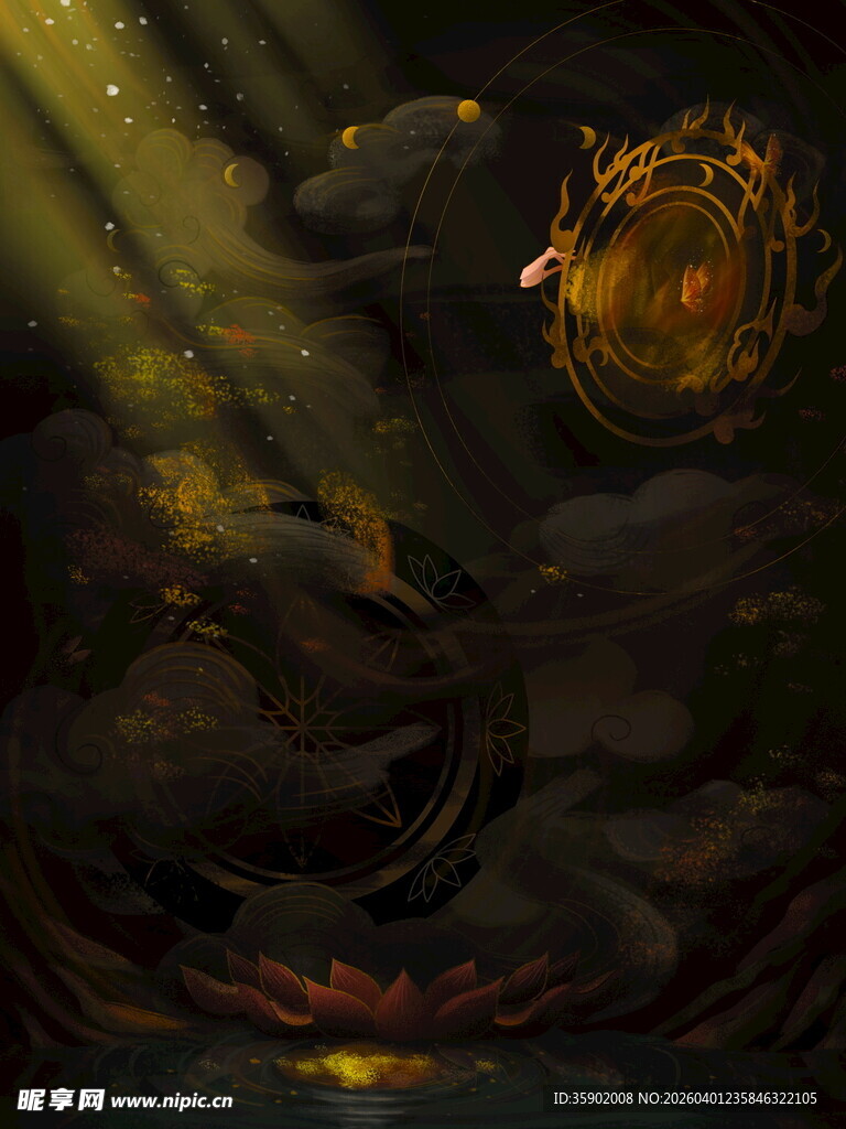 神秘奇幻的暗黑场景画面