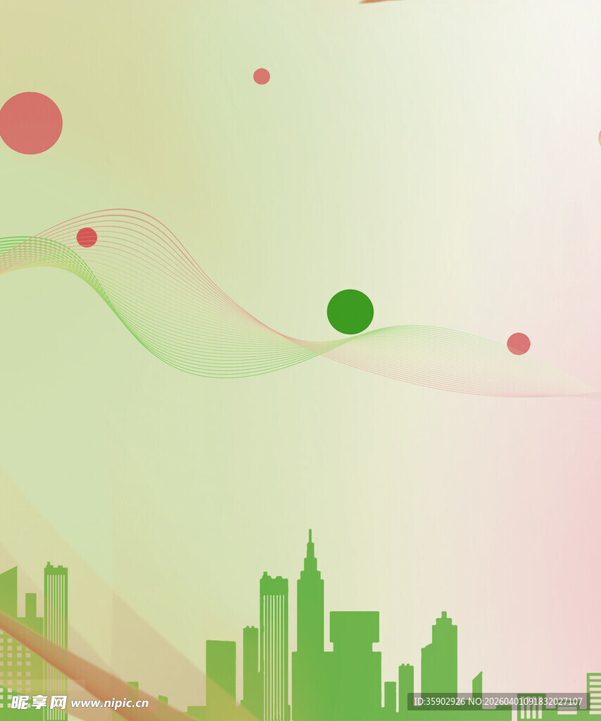 城市天际线与梦幻背景