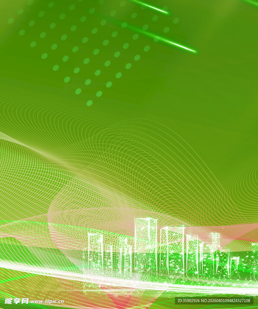 绿色科技城市背景图