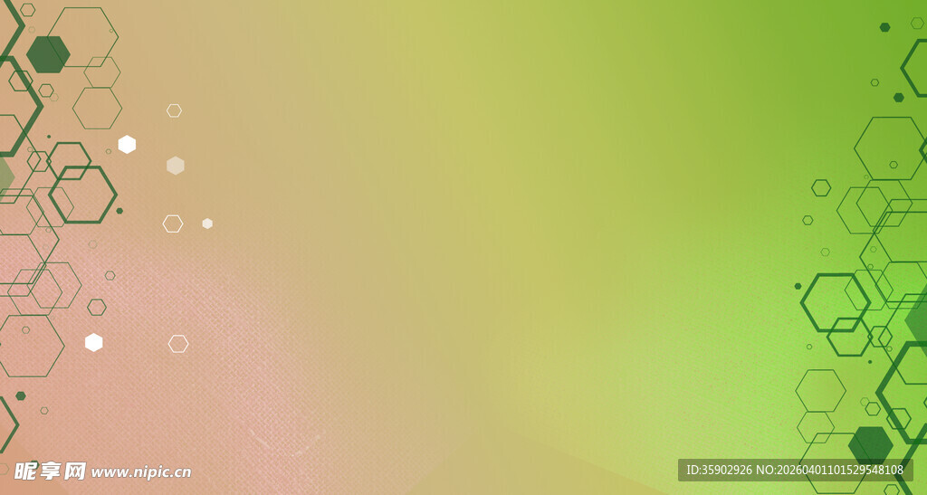 渐变绿背景几何图案