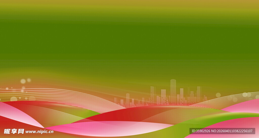 多彩波纹抽象背景图案