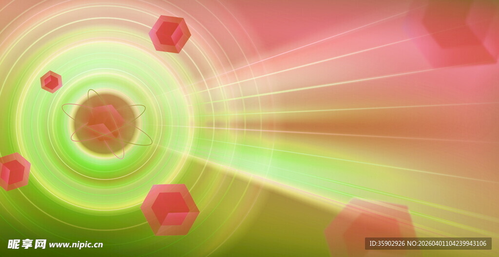 梦幻色彩的抽象光影画面