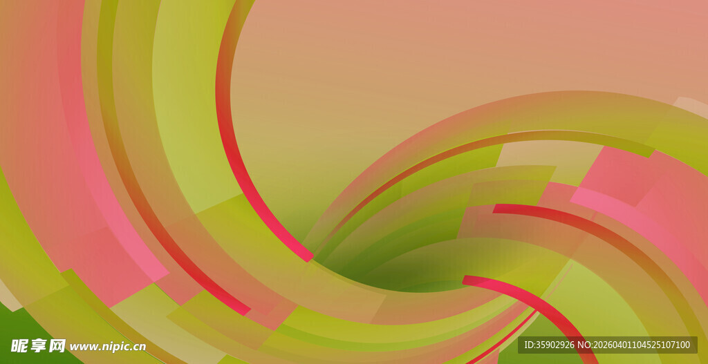 绚丽多彩的抽象曲线图案