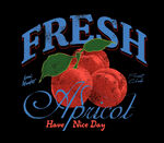 新鲜杏子图案T恤设计