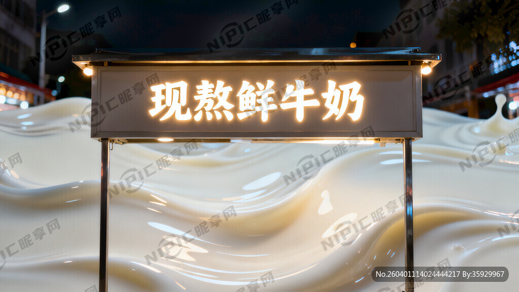 主体： 夜市摊位门头招牌   