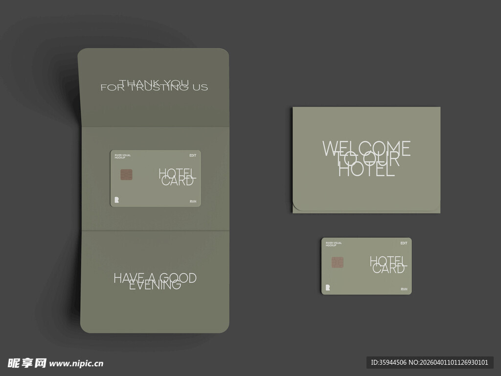 简约名片设计样机展示