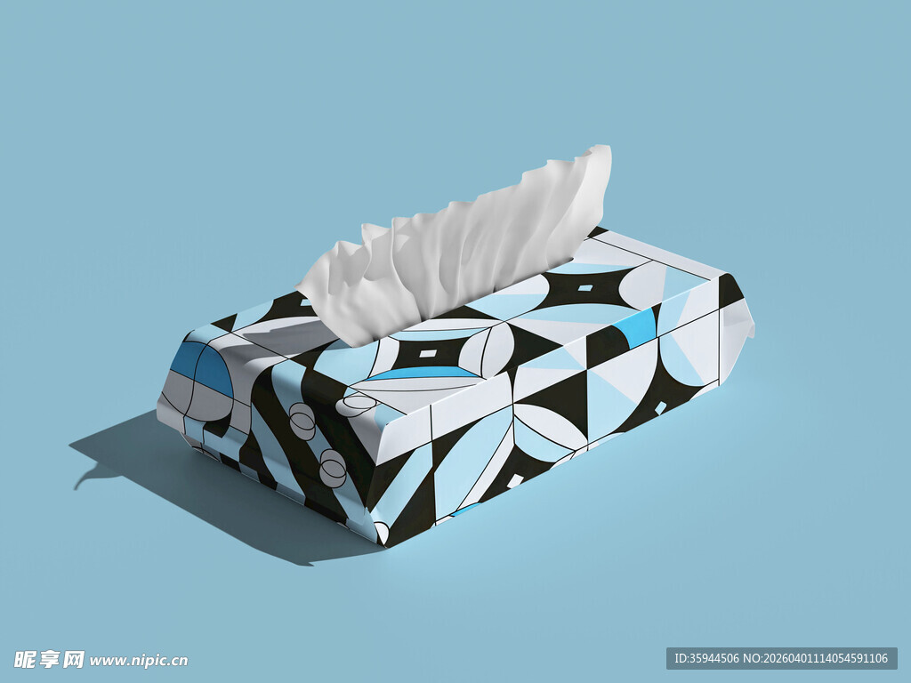 几何图案纸巾盒