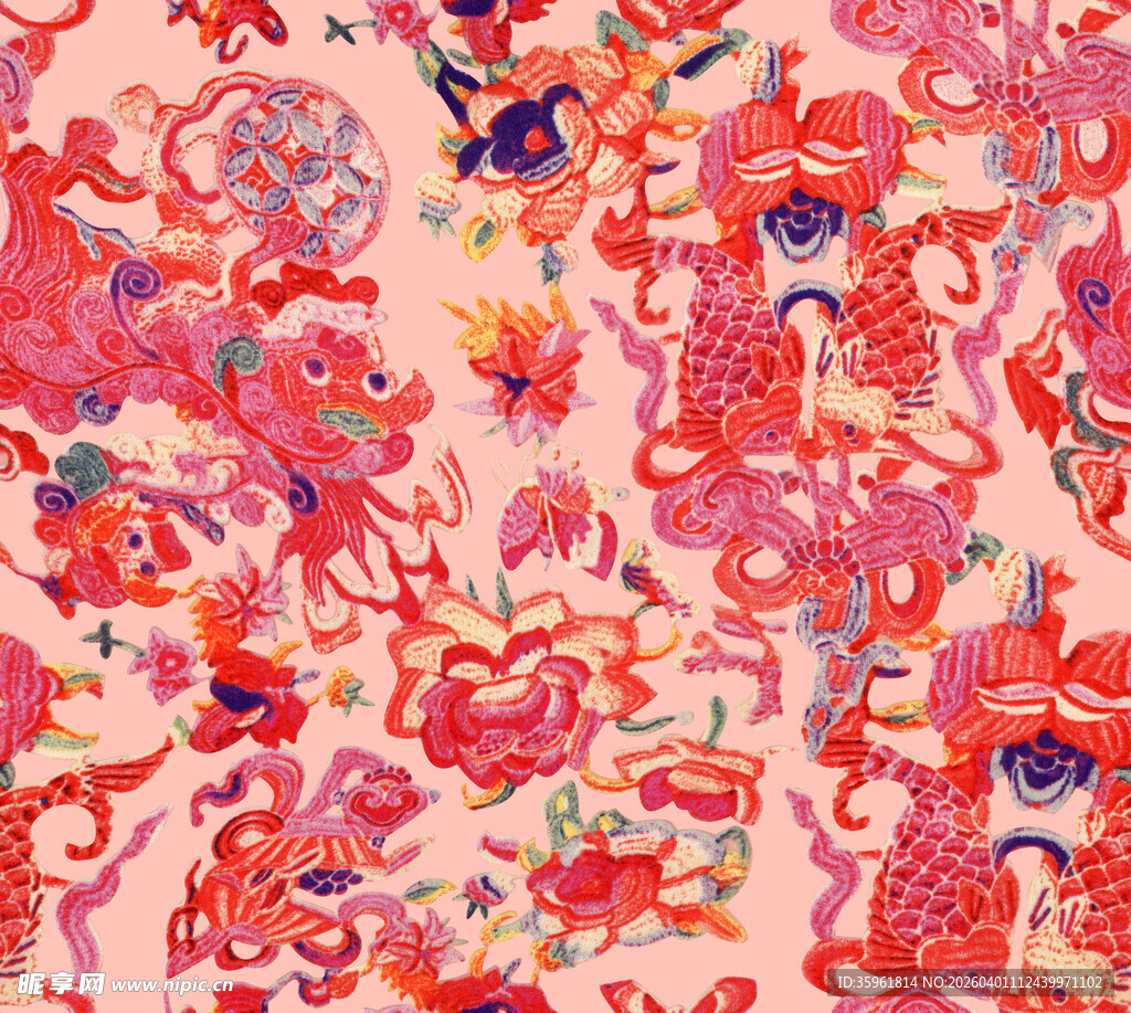 中式传统吉祥图案锦纹