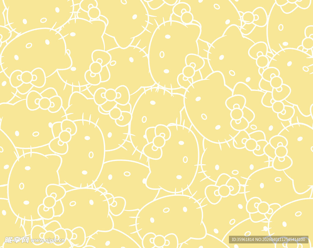 淡黄色花卉图案背景
