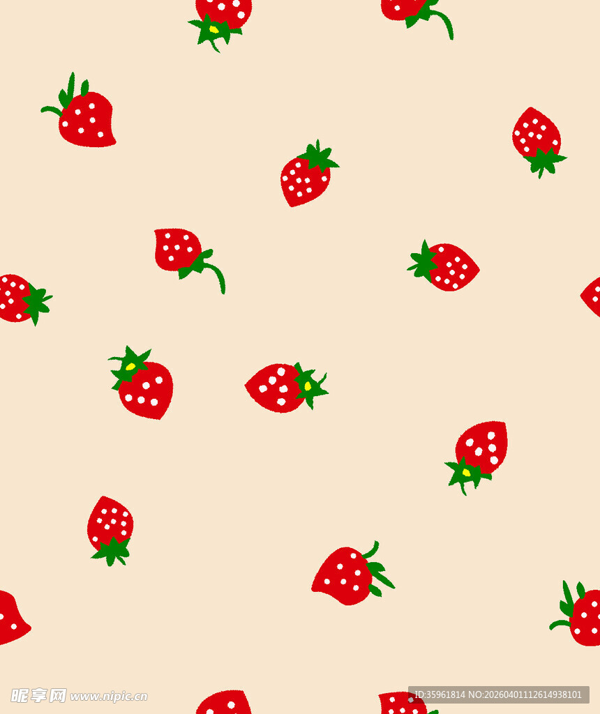草莓图案背景图