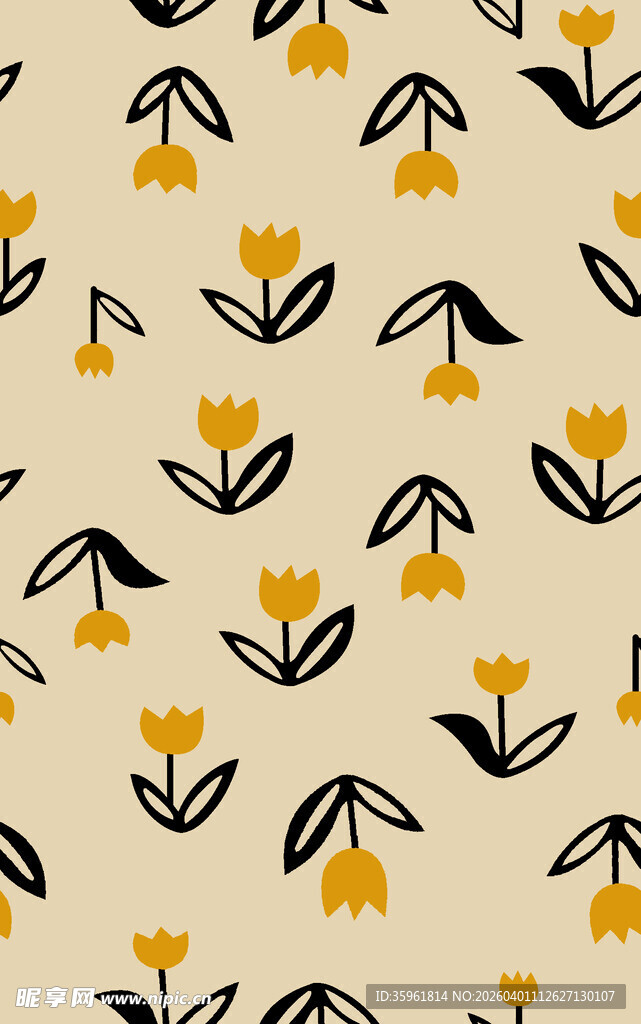 花卉图案背景纹理设计