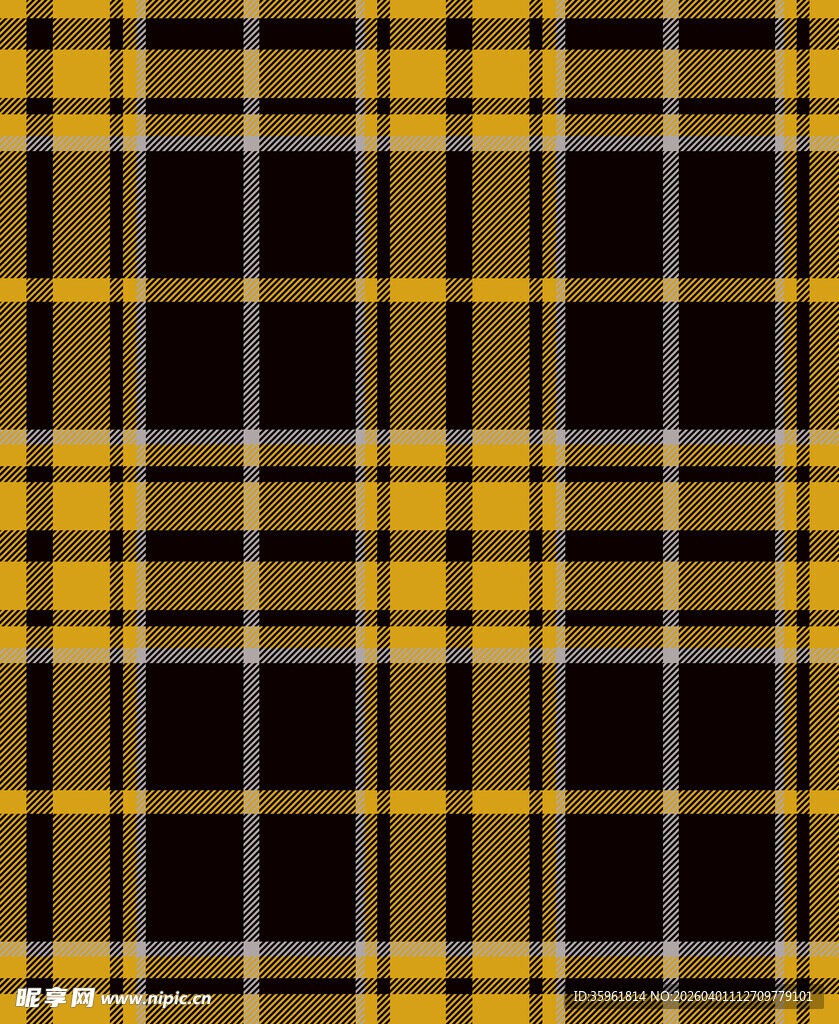 黄黑格纹图案背景