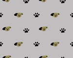 狗爪与蜜蜂图案背景图