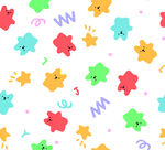 可爱星星糖果卡通无缝图案