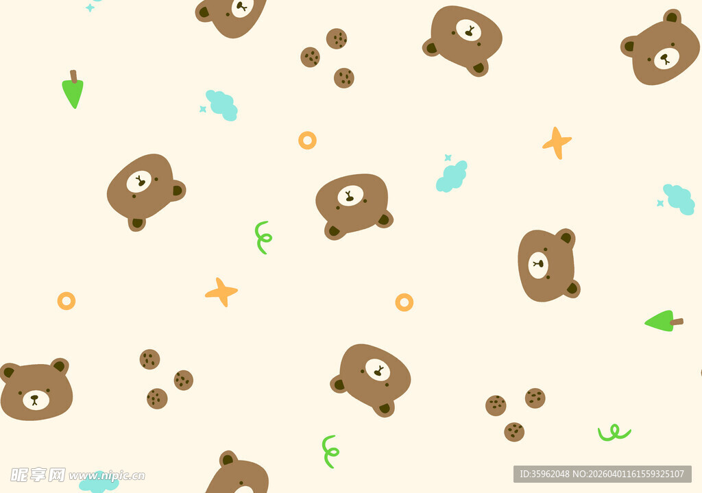 小熊图案背景图