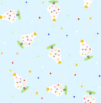 浅蓝色水果碎花图案背景