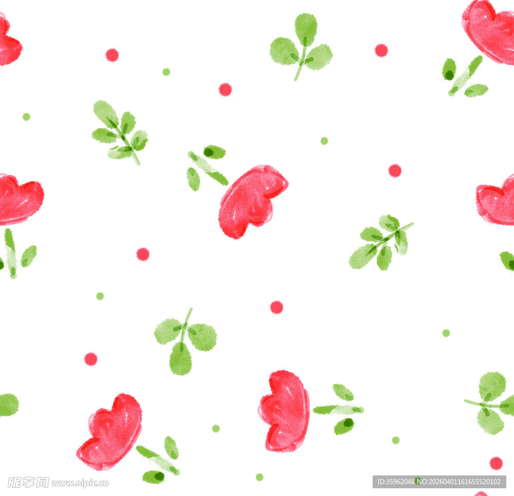 花卉图案背景 清新可爱风