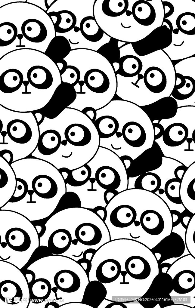 黑白卡通眼睛图案背景