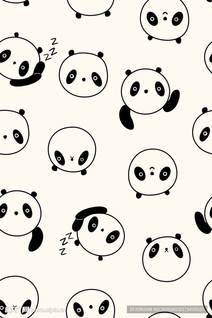 熊猫图案背  可爱风设计