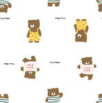 可爱小熊图案无缝背景图