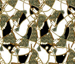 复古风几何链条图案设计