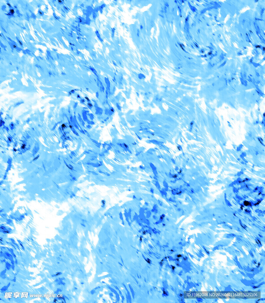 蓝色梦幻水彩纹理背景