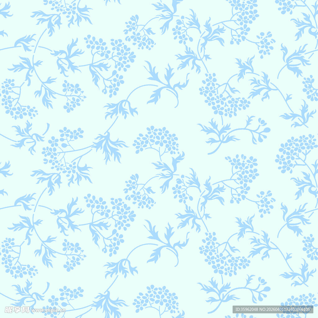 浅蓝色花卉图案背景