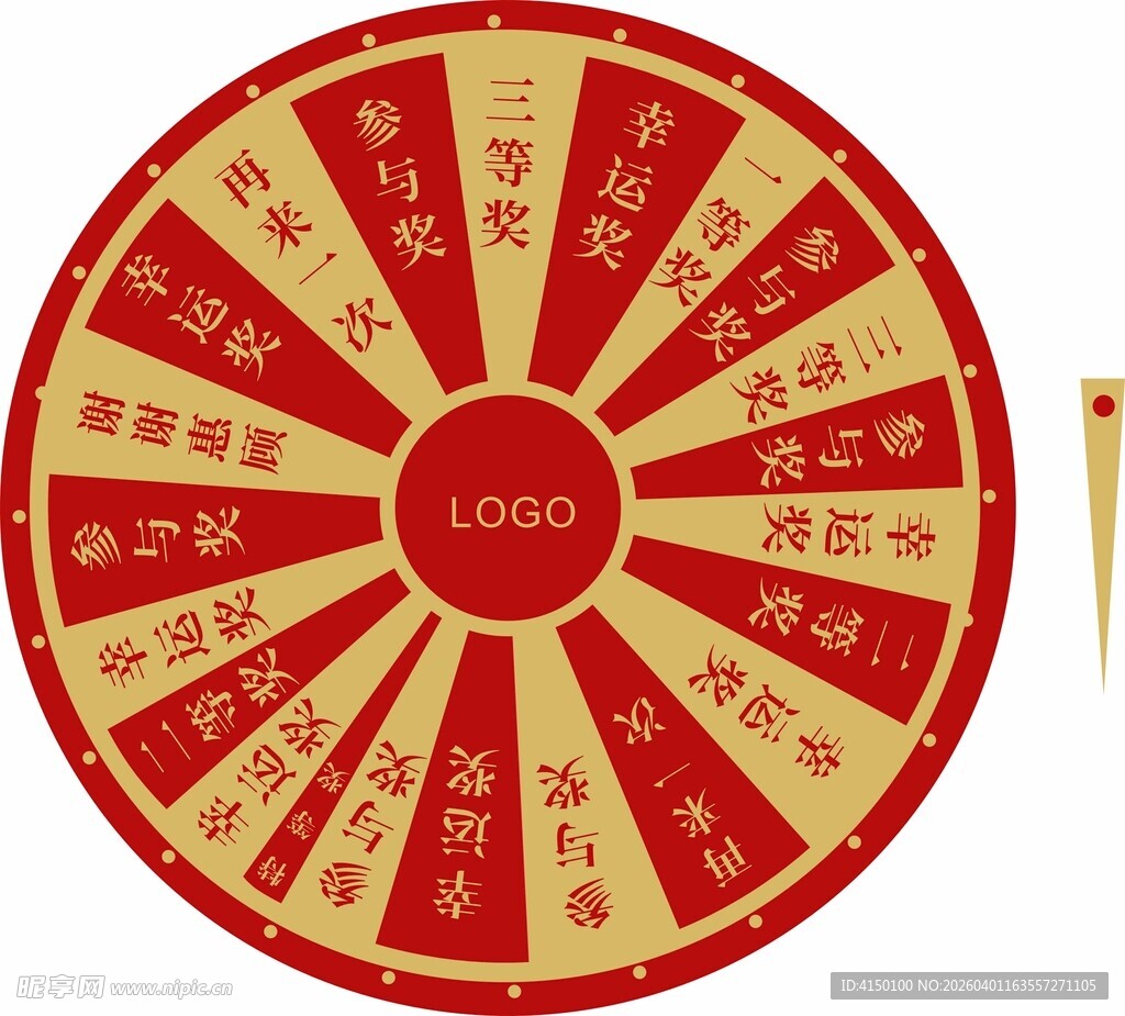 幸运大转盘抽奖道具展示