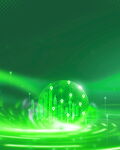 梦幻绿色科技光效场景