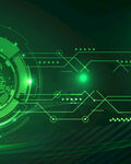 科技感绿色数字界面背景