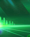 绿色科技城市未来景象
