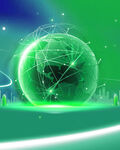 梦幻绿色科技地球景观