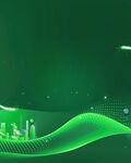 绿色科技动感线条背景图