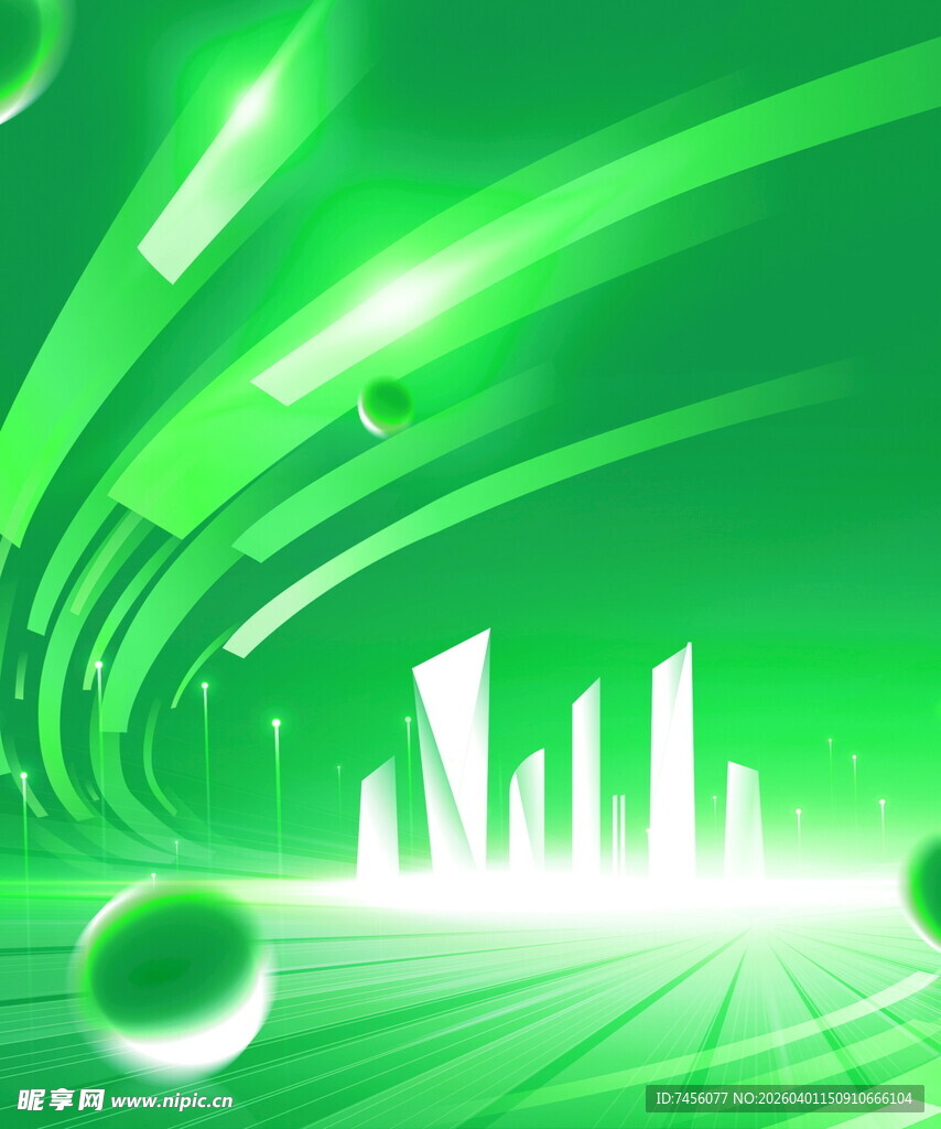 绿色科技未来城市景观