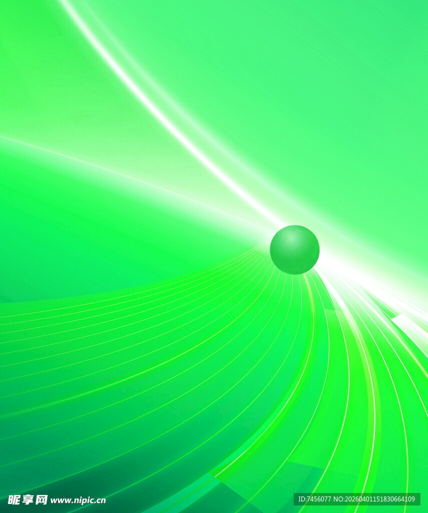 绿色动感球体背景图
