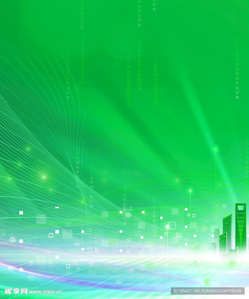 绿色科技风城市景观