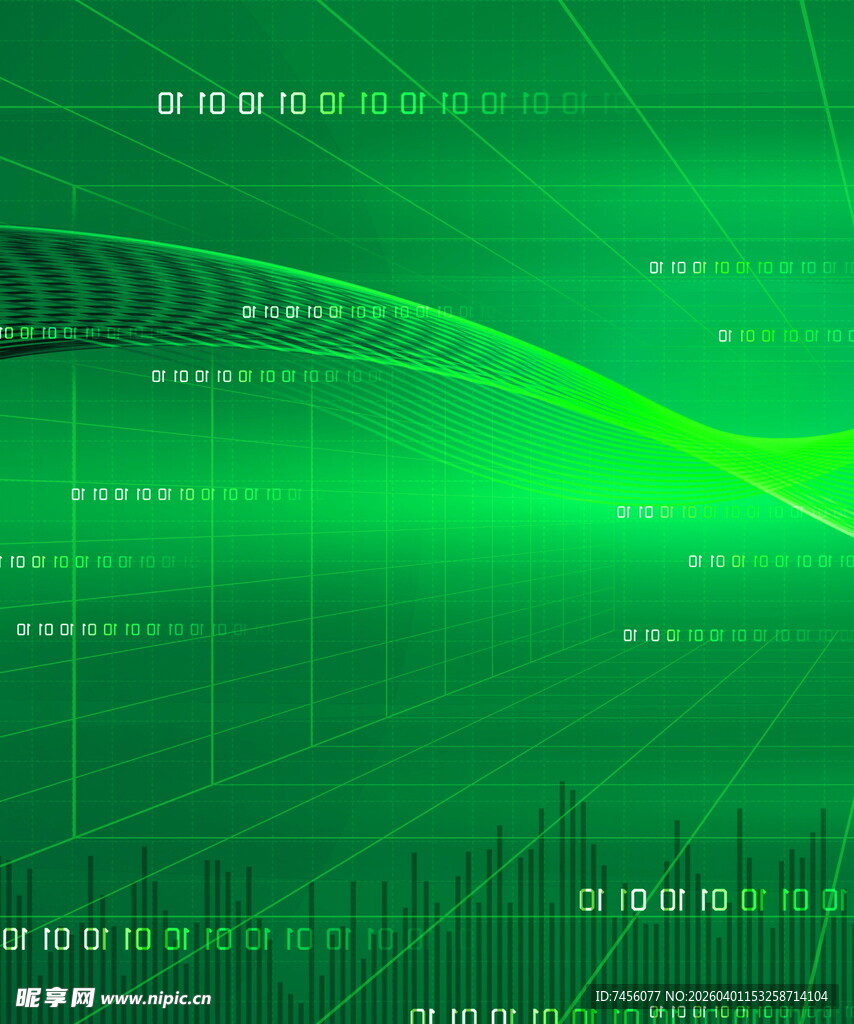 绿色科技数据信息背景图
