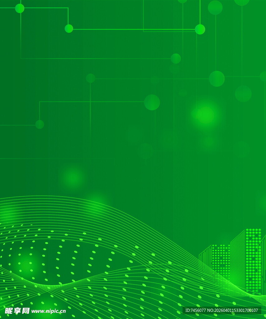 绿色科技风抽象背景图案