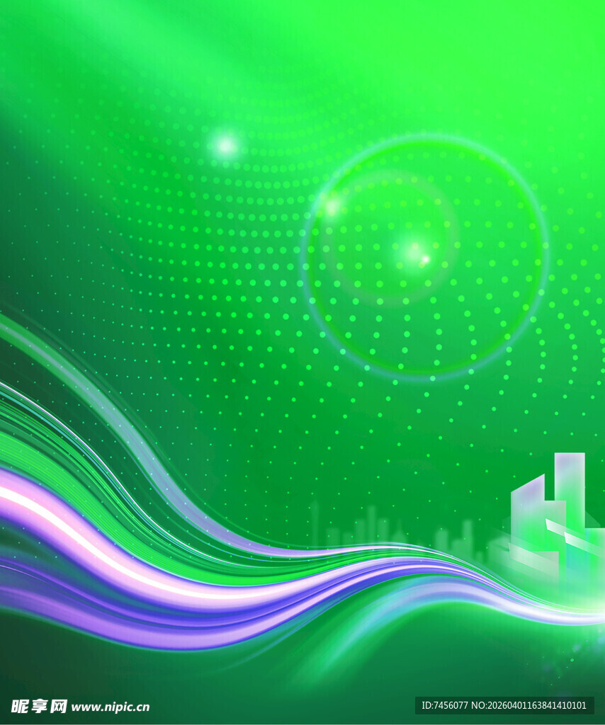 绿色科技动感背景图