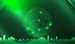 绿色科技城市背景图
