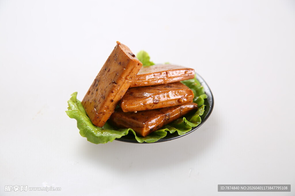 美味卤味豆干配生菜