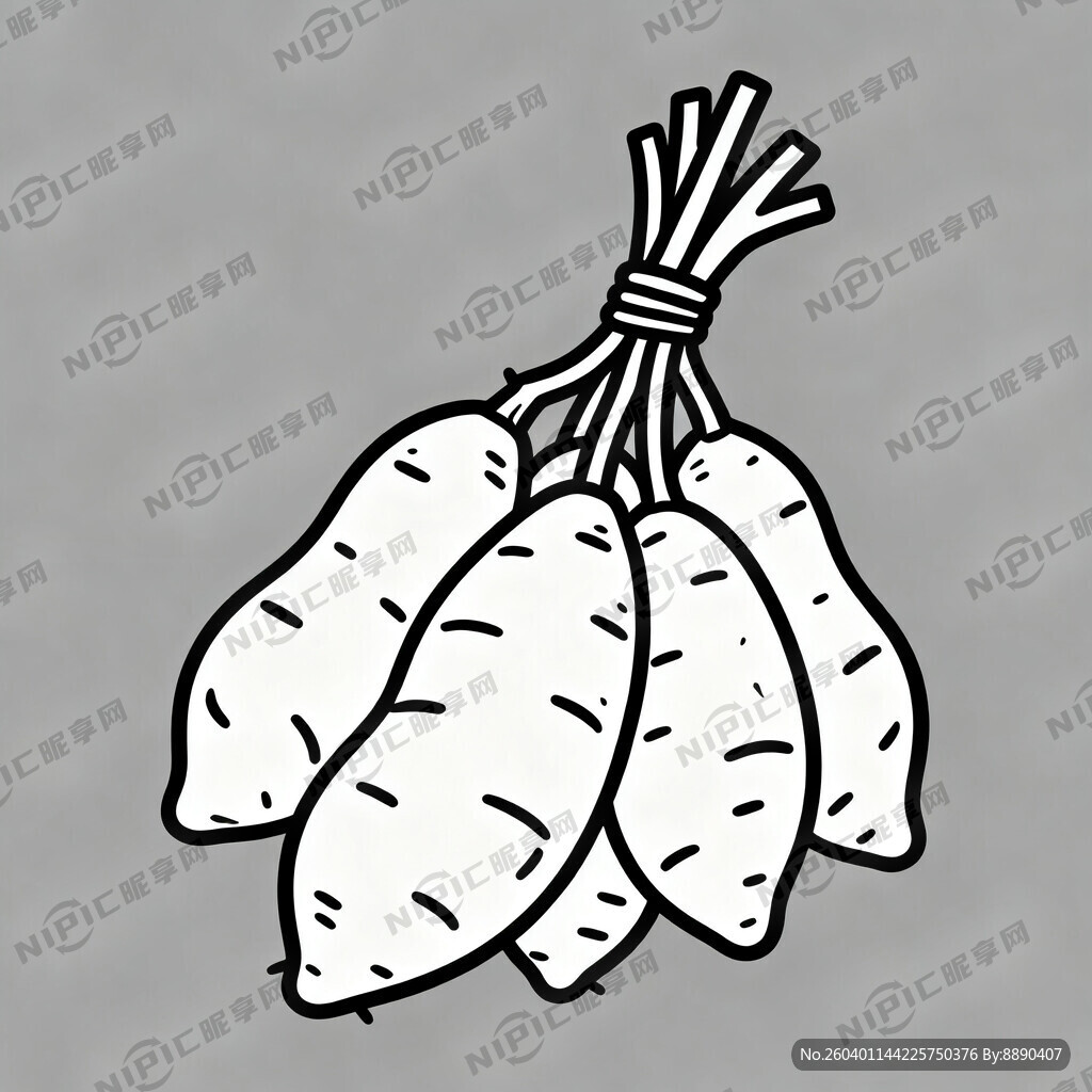 要一个一串蕃薯的线条