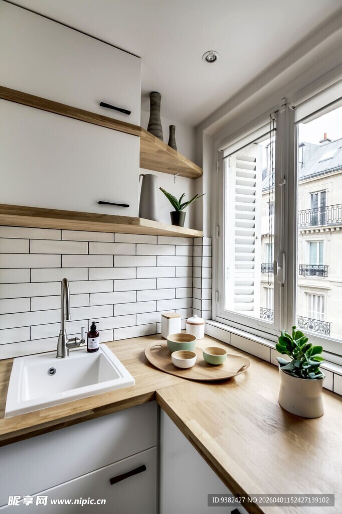 简约厨房一角的清新景致