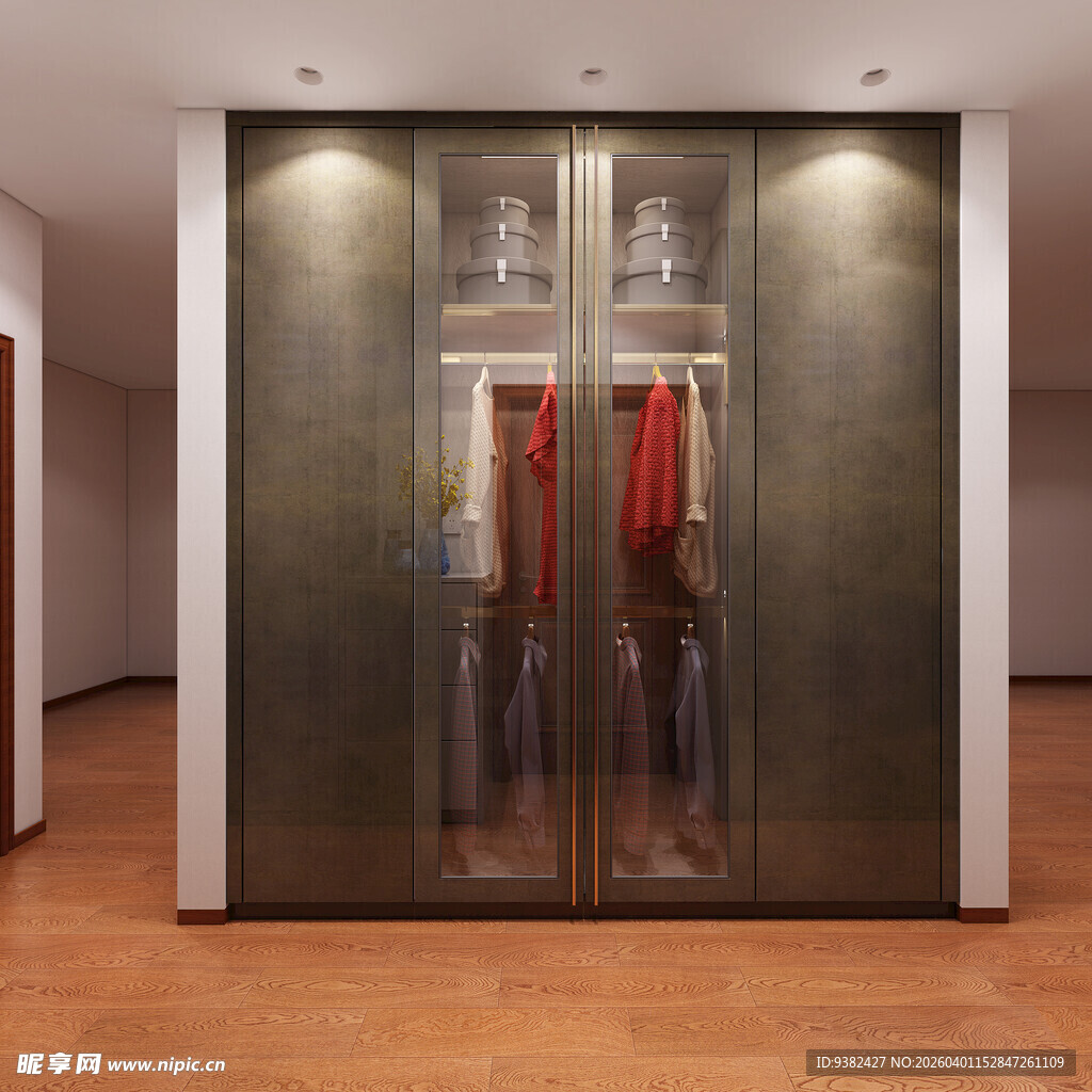 现代风格玻璃衣柜展示