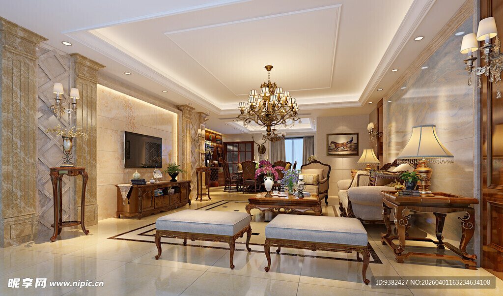 豪华客厅室内装饰展示