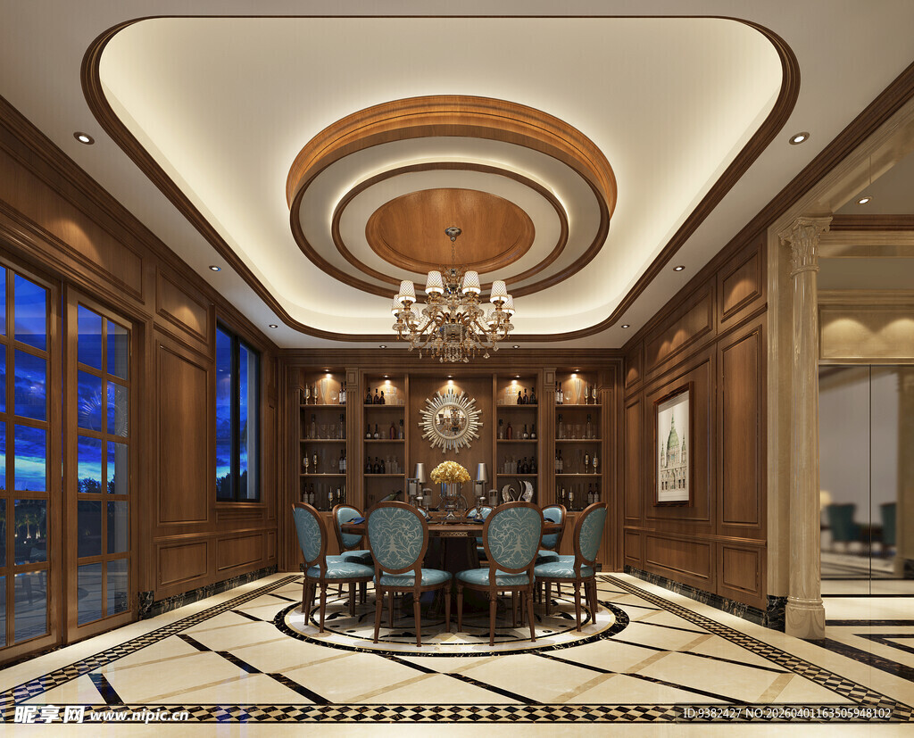 豪华中式风格客厅室内设计